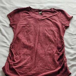 Bench Short Sleeve Ruched Side Tee - Maroon